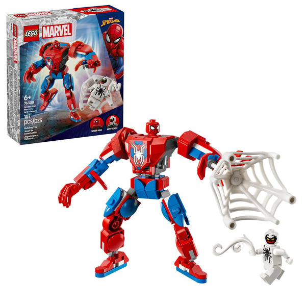 LEGO Marvel Spider-Man Mech vs. Anti-Venom Building Toy Set - Spider-Man Toy for Kids, Boys and Girls, Ages 6+ - Buildable Action Figure