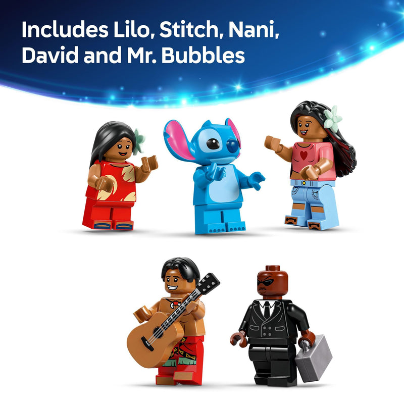 LEGO Disney Lilo and Stitch Beach House Toy - Building Playset for Kids, Girls and Boys, Ages 9+ - Includes 5 Minifigures - Disney Gift Idea for Fans of Lilo & Stitch Movie