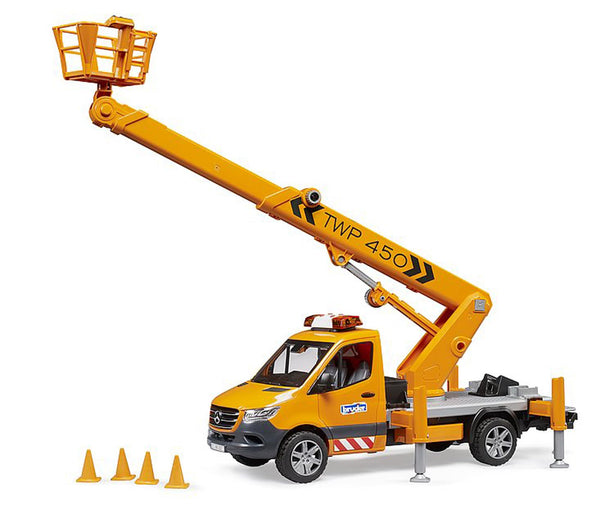 Bruder MB Sprinter Service Truck/Crane, Man Basket w L/S Module