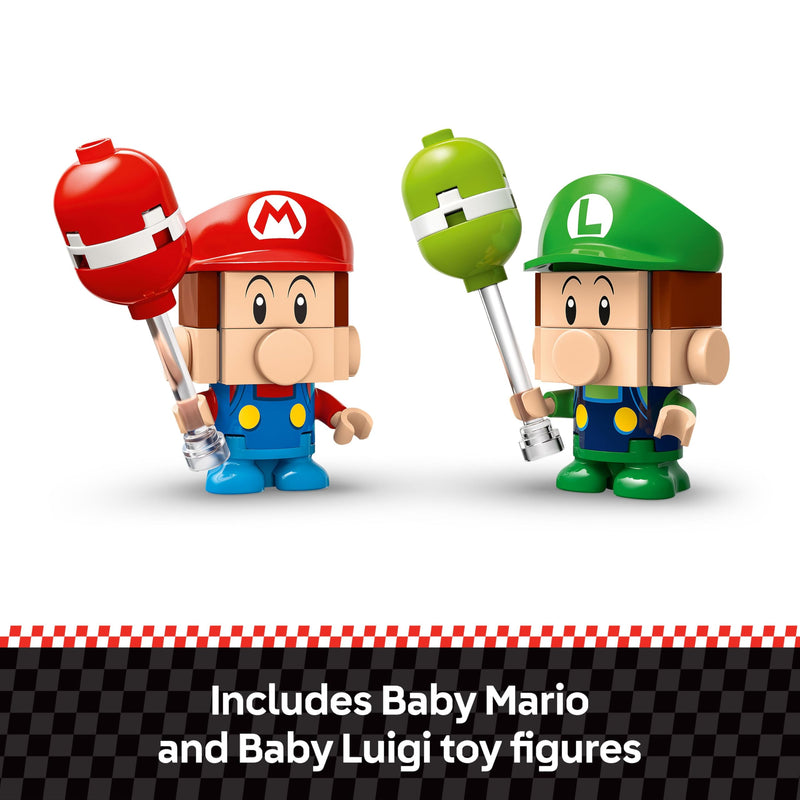 LEGO Super Mario: Mario Kart Baby Mario vs. Baby Luigi - Collectible Toy Building Set for Kids, Boys and Girls, Ages 8+ - Nintendo Mario Kart Toy for Fans - Gift Idea for Birthdays - 72034