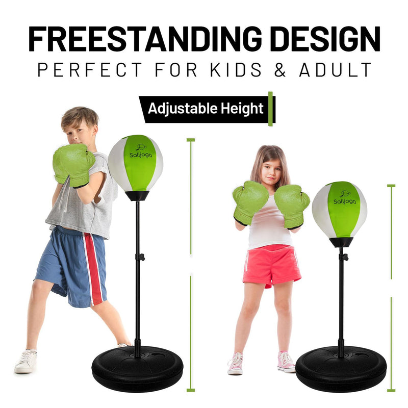 Punching Bag for Kids - Incl Boxing Ball with Stand Boxing Training Gloves & Hand Pump Adjustable Kids Punching Bag, GRET Gift 3-10 Years Boys & Girls ...