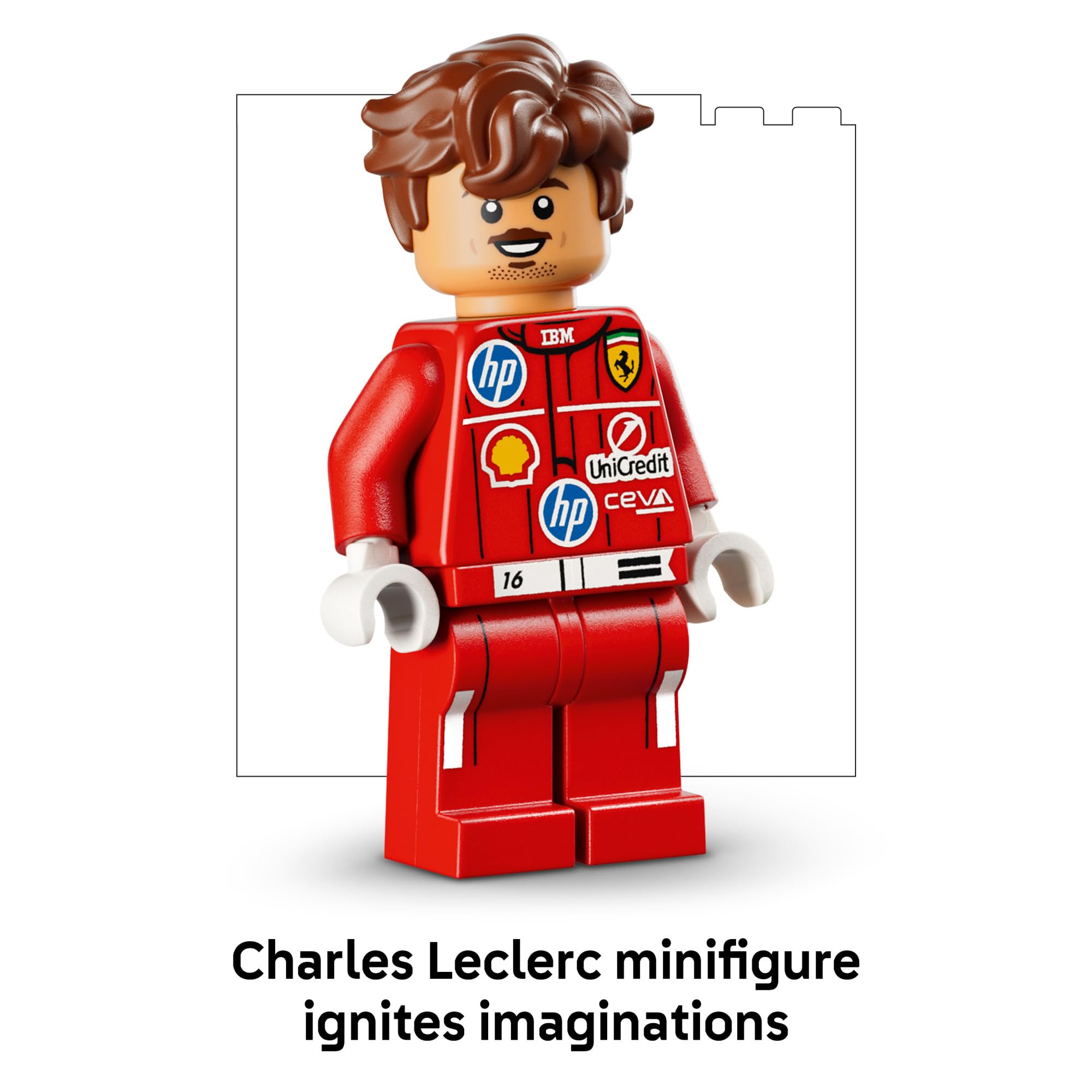 LEGO Editions Scuderia Ferrari HP Charles Leclerc Helmet - Building Set for Teens, Ages 14+ - Collectible F1 Display - Bedroom or Home Office Decor - Gift for Formula 1 Fans - 43014