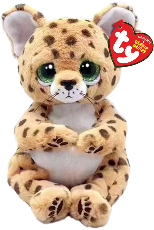 Ty Beanie Bellies Collection Lloyd The Leopard with tan Belly - 6 inch