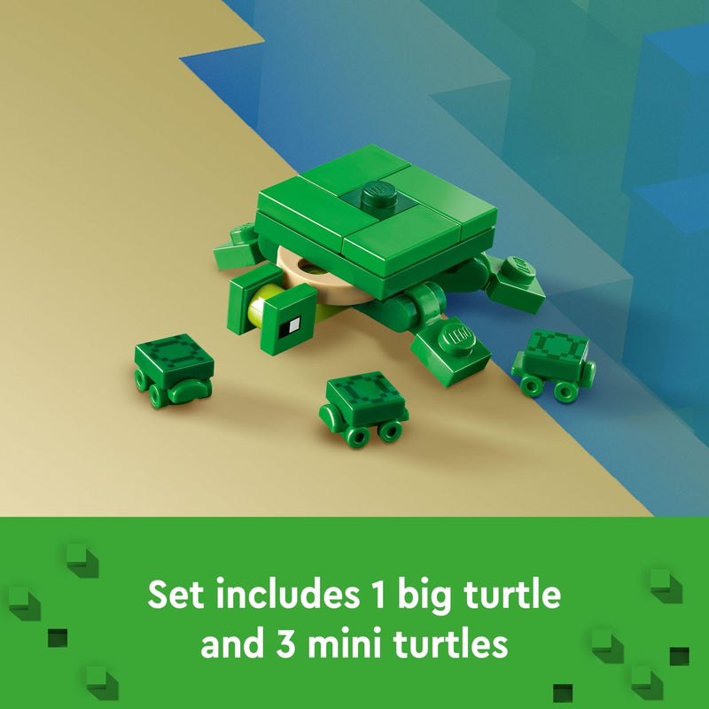 LEGO Minecraft The Turtle Beach House Construction Toy, Minecraft House Building Set with Turtle Figures, Accessories, and Characters from The Game, Gift for 8 Year Old Gamers, Boys and Girls, 21254