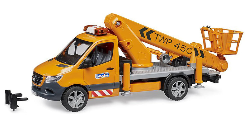 Bruder MB Sprinter Service Truck/Crane, Man Basket w L/S Module