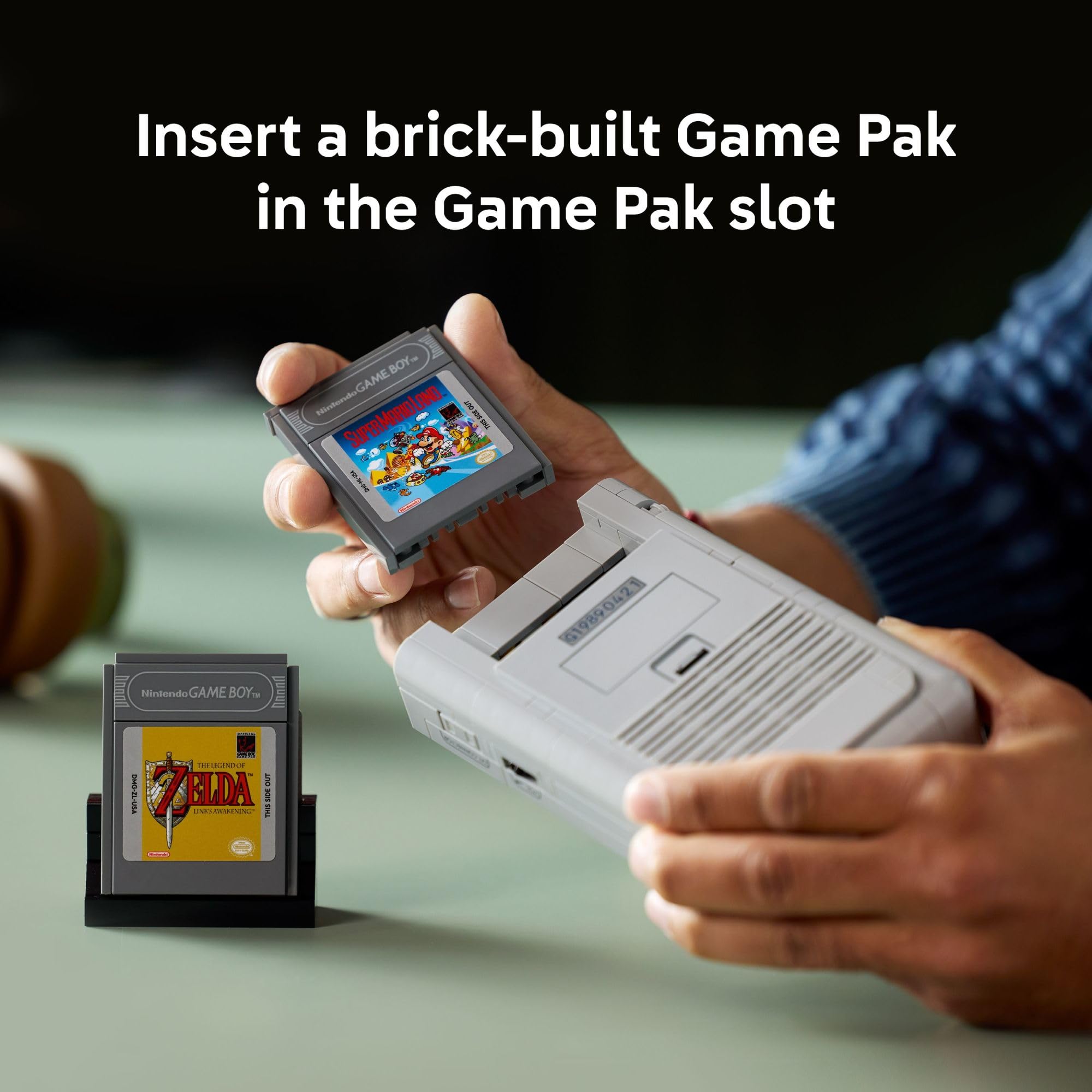 LEGO Super Mario Game Boy - Retro Building Sets for Adults, Ages 18+ - Collectible Model with Game Paks and Display Stand - Birthday Gifts for Men & Women - 72046