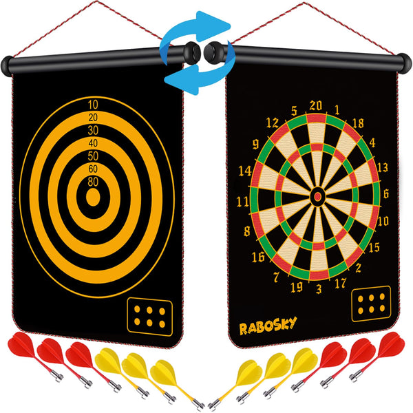 Magnetic Dart Board for Kids, Fun Toys Gifts for Boys 8 9 10 11 12 13 14 Years Old Teen Birthday Valentine Eater Christmas Stocking Stuffers Indoor Room Games, Magnet Dartboard Sets Double Sided