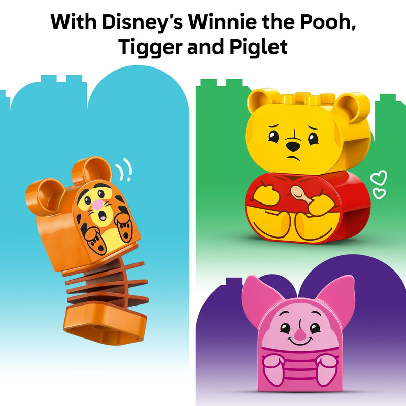 LEGO DUPLO Disney Winnie The Pooh’s Birthday Party Building Set - Baby Toy for 18 Months and Up - Sensory Toys to Inspire Imaginative Play - Building Blocks for Toddlers 1-3 - 10457