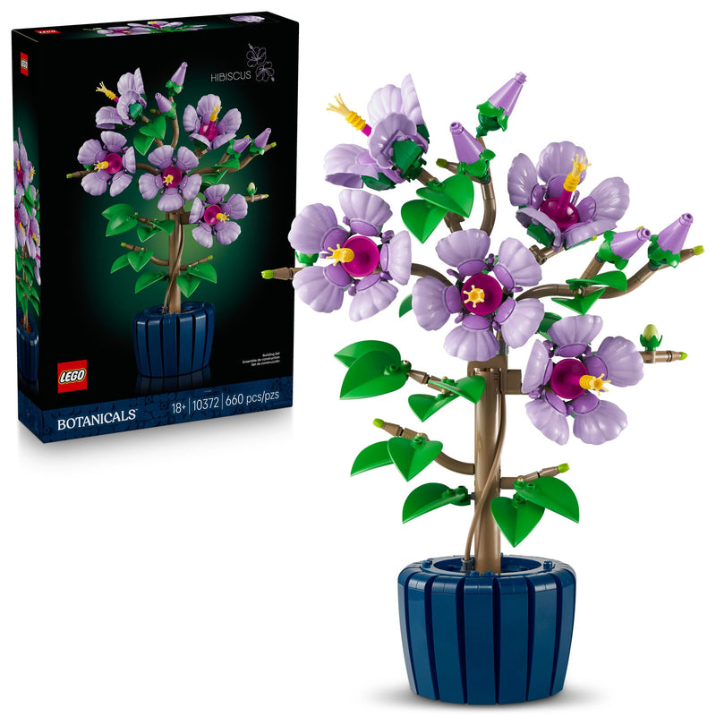 LEGO Botanicals Hibiscus Flower Building Set - Artificial Plant & Flower Building Blocks for Women & Men, Ages 18+