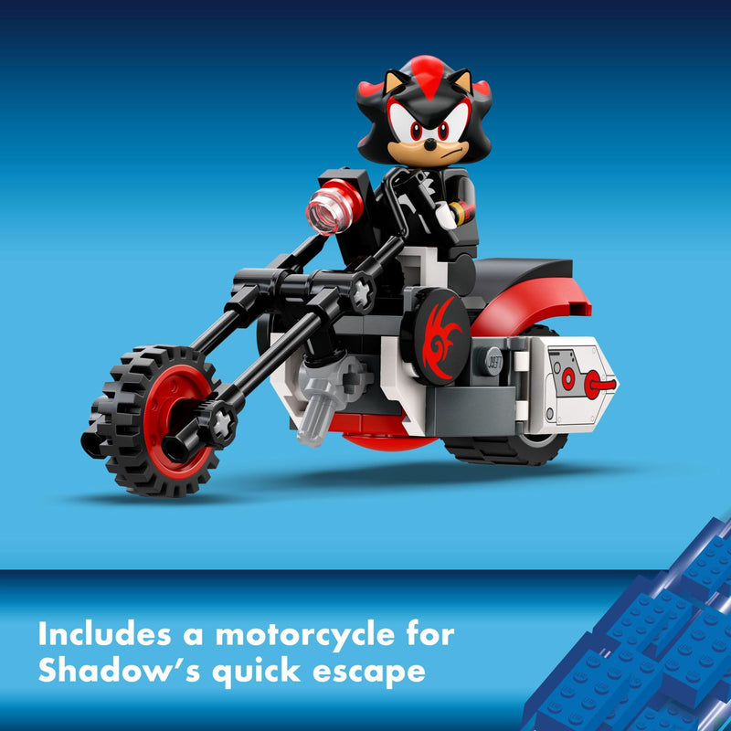 LEGO Sonic The Hedgehog Shadow The Hedgehog Escape Building Set, Motorcycle Toy, Video Game Character Figures, Sonic Toy for Kids, Gift for Gamers Ages 8 Plus, 76995