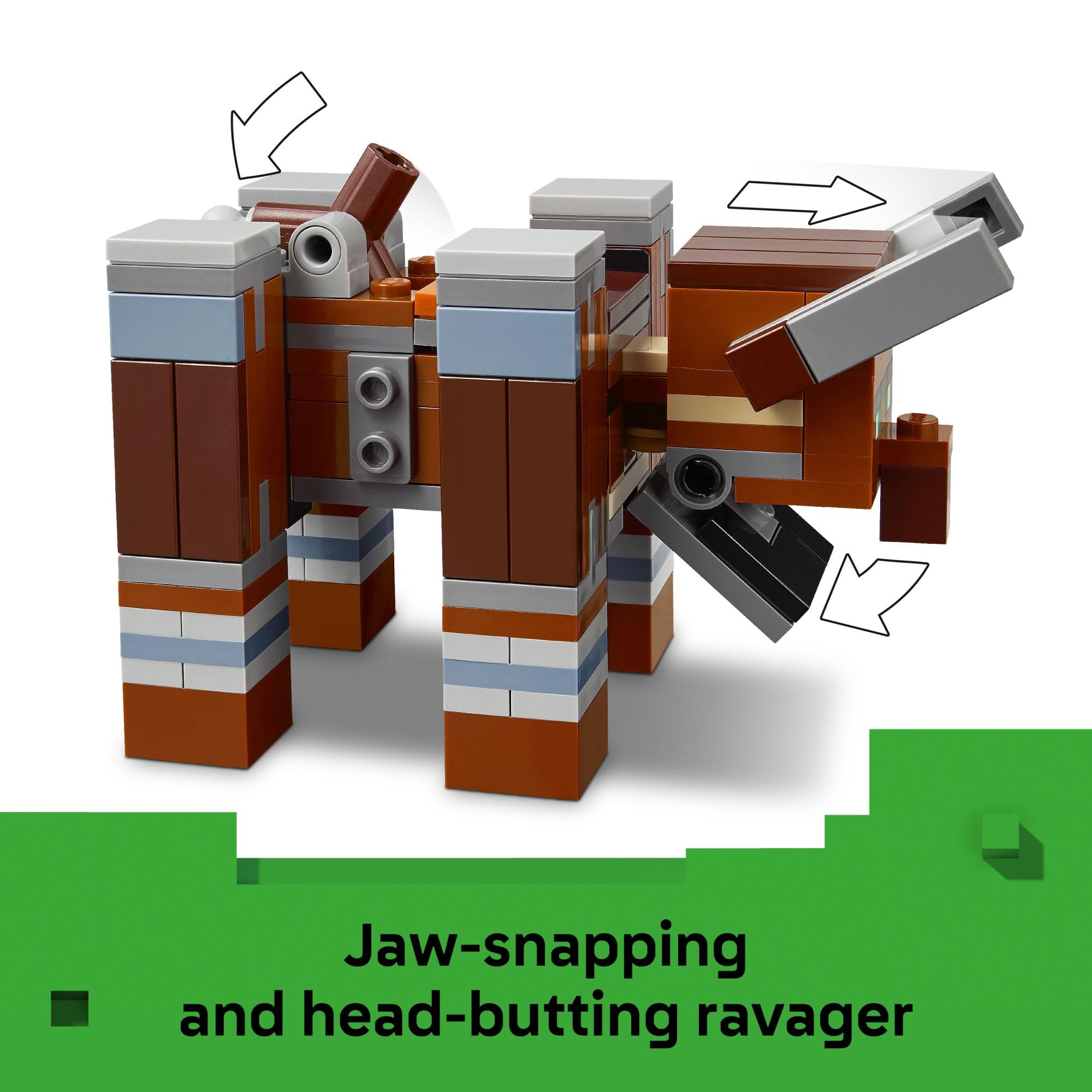 LEGO Minecraft The Pillager Outpost and Ravager Building Toy - Video Game Building Blocks for Kids, Boys & Girls, Ages 9+ - Includes Space Sentinel & 3 Minifigures