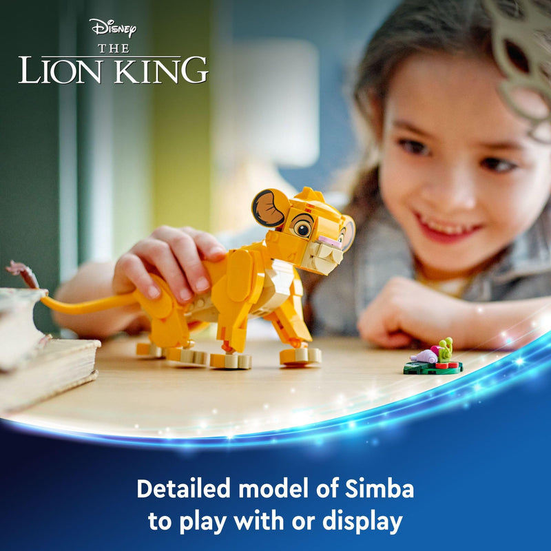 LEGO Disney Simba The Lion King Cub Building Toy - Collectible Play & Display Set - 6 Year Old Girl & Boy Birthday Gift - Detailed Model of Disney Simba