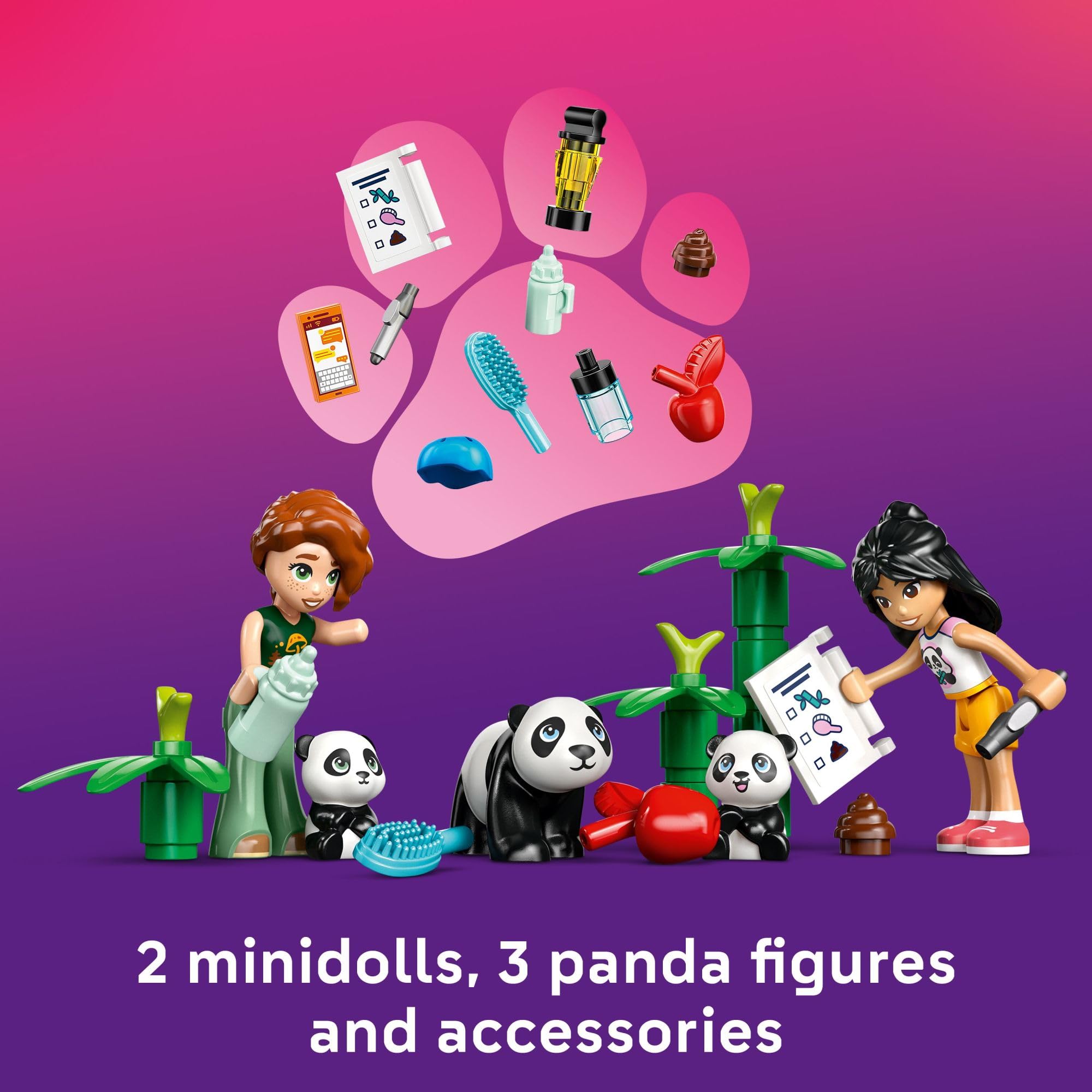 LEGO Friends Panda Sanctuary Animal Care Pretend Play Toy for Girls & Boys - Interactive Storytelling & Building Playset with Panda Toys for Kids, Ages 7+ - Gift Idea for Birthdays - 42648