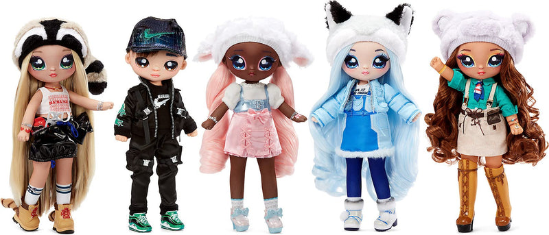 Na! Na! Na! Surprise Teens 11" Fashion Doll Alaska Frost, Soft, Poseable, Blue Hair, Adorable Animal-Inspired Wolf Hat Outfit & Accessories, Gift for Kids, Toy for Girls & Boys Ages 5 6 7 8+ Years