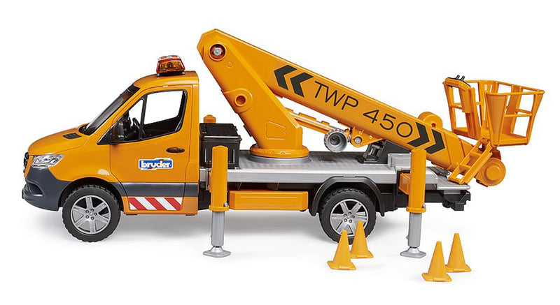 Bruder MB Sprinter Service Truck/Crane, Man Basket w L/S Module