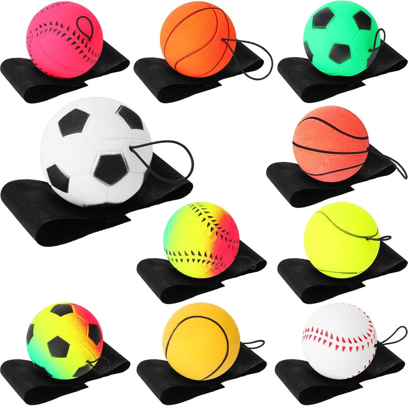 1pc Wrist Return Ball - Adjustable Bounce Back Ball with String, Rubber Elastic Rebound Ball Finger Exercise Toy Activity and Play Balls, Color may Vary