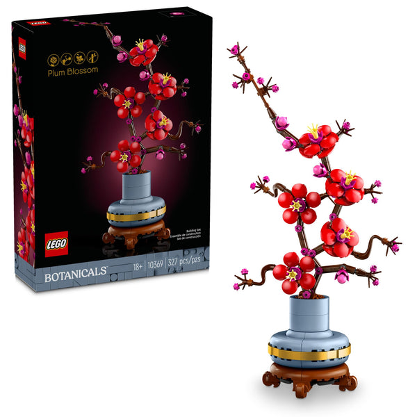 LEGO Icons Plum Blossom Building Set for Adults Ages 18+ - Artificial Flowers for Dinner Table Centerpieces & Christmas Decorations - Gift Idea for Mom, Dad, & Significant Other - 10369