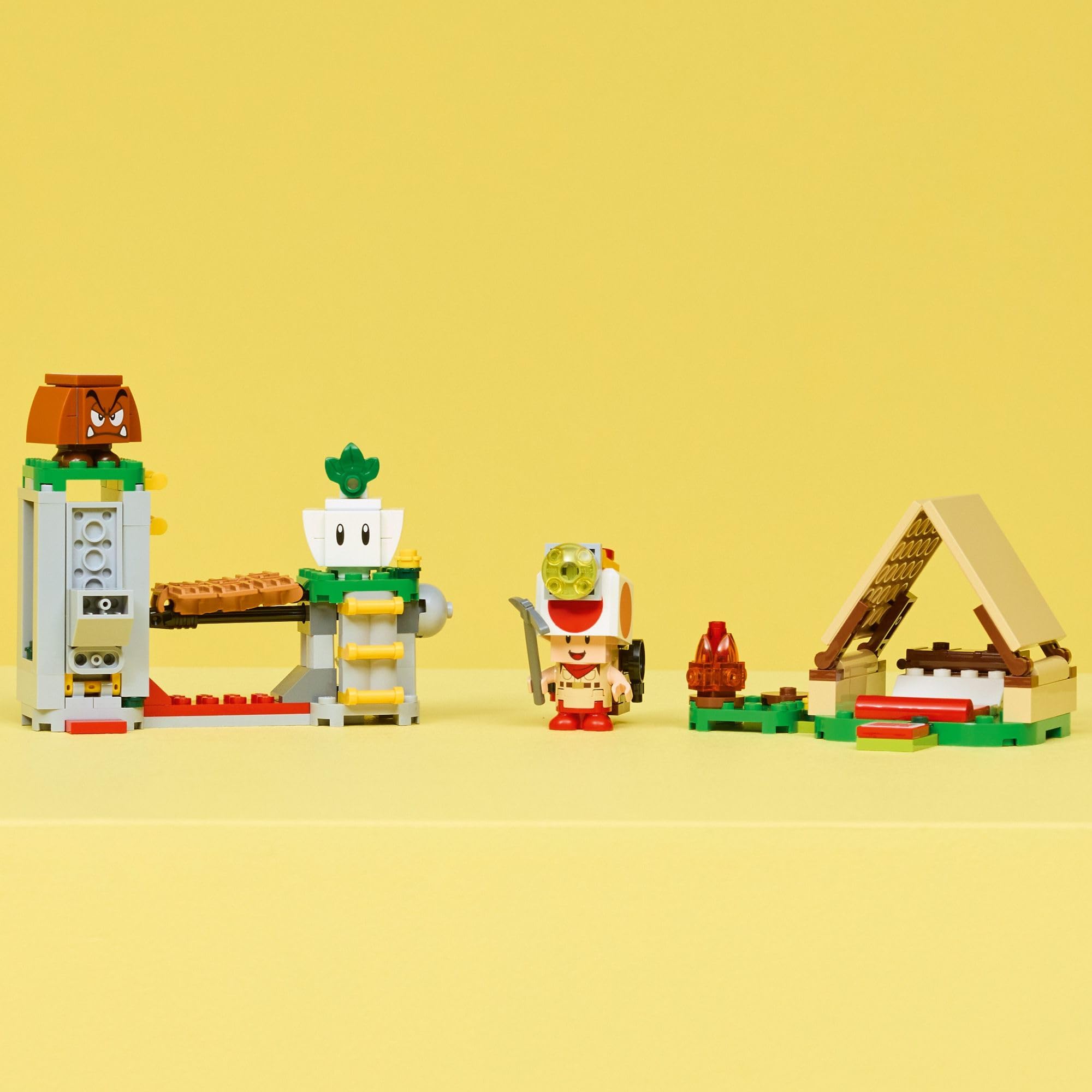 LEGO Super Mario Captain Toad’s Camp Building Toy - Pretend Play Set for Kids, Ages 6+ - Building Blocks for Boys & Girls W/Toad, Goomba, & Turnip Toy Figures