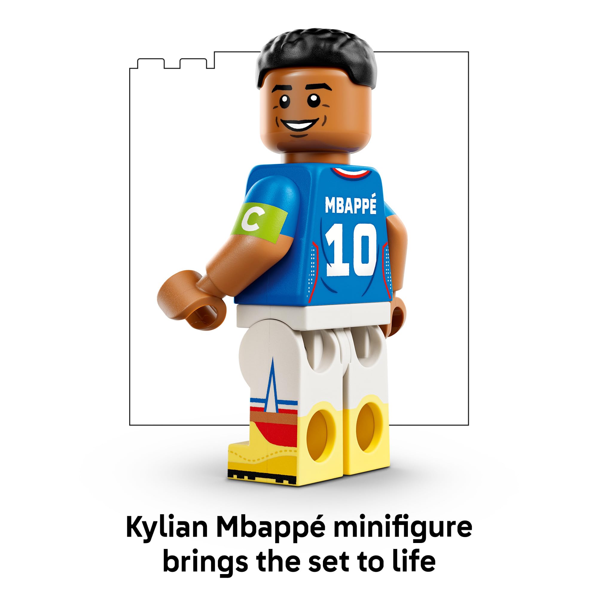 LEGO Editions Kylian Mbappé – Soccer Highlights - Building Set for Boys & Girls, Ages 10+ - Collectible Soccer Gift with Plaque - Kids Bedroom or Shelf Decor - 43013