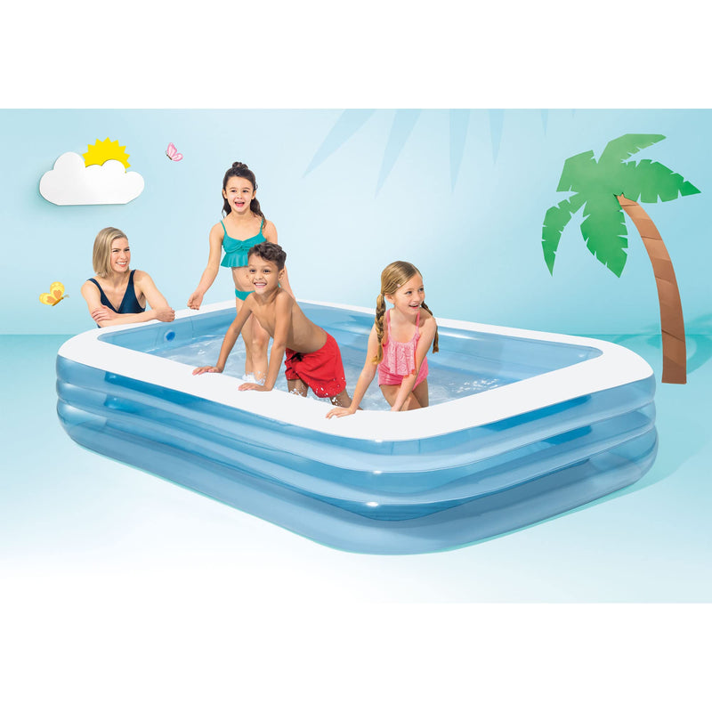 INTEX 58484EP Swim Center Inflatable Family Pool: 277 Gallon Capacity – 120" x 72" x 22" – Blue