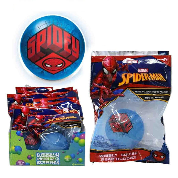 Ball, Spider-Man Blue Wibbly Squish Beads Ball Lights Up