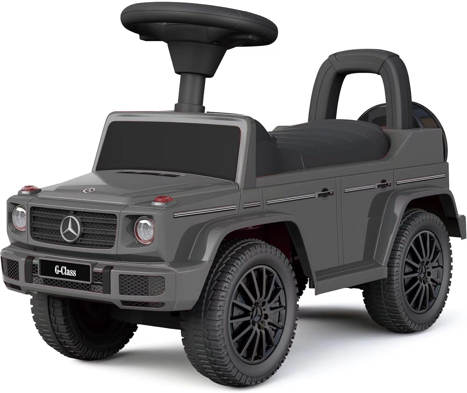 Best Ride On Cars Kids Outdoor Stroller Mercedes G-Wagon Push Car with Working Lights, Horn, and Music for Ages 1 to 3 years