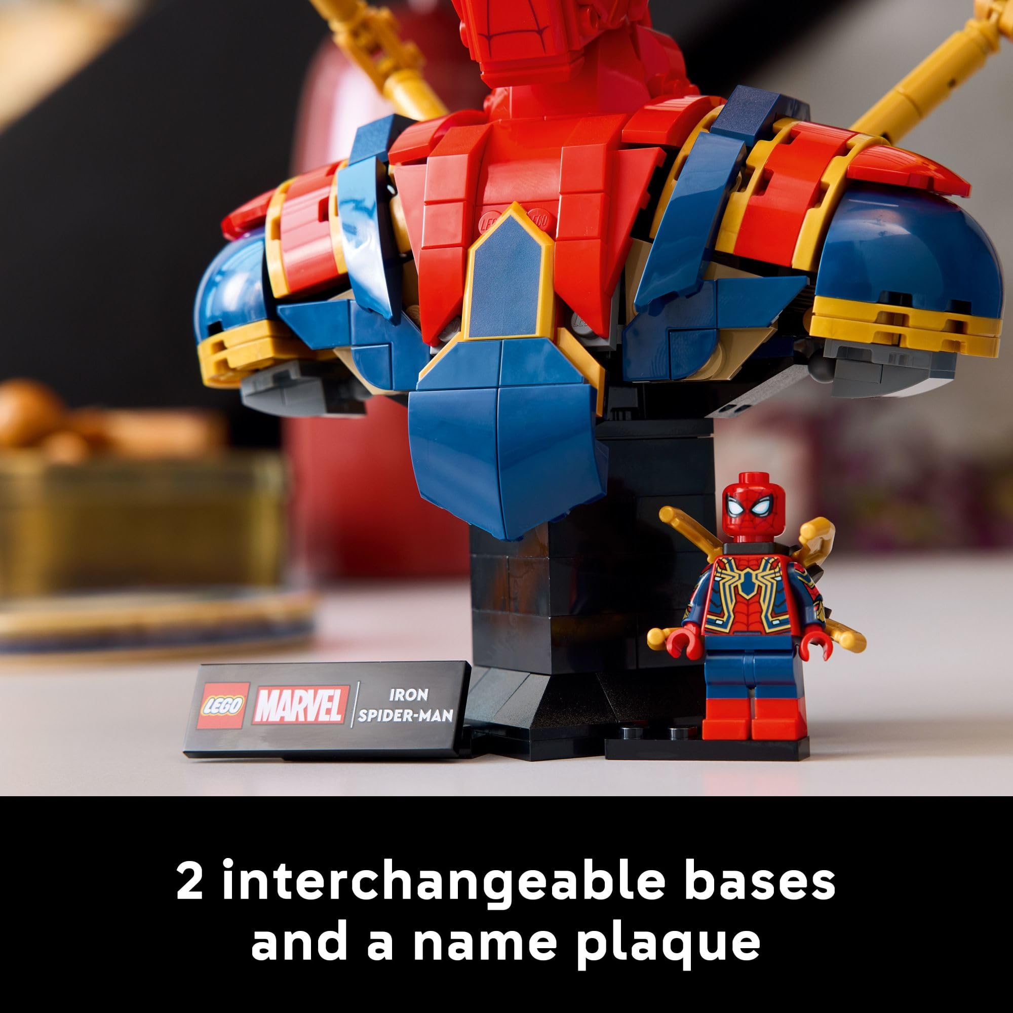 LEGO Marvel Iron Spider-Man Bust Collectible - Building Kit for Adults, Ages 18+ - Includes Iron Spider-Man Minifigure - Collectible Model for Super Hero Fans