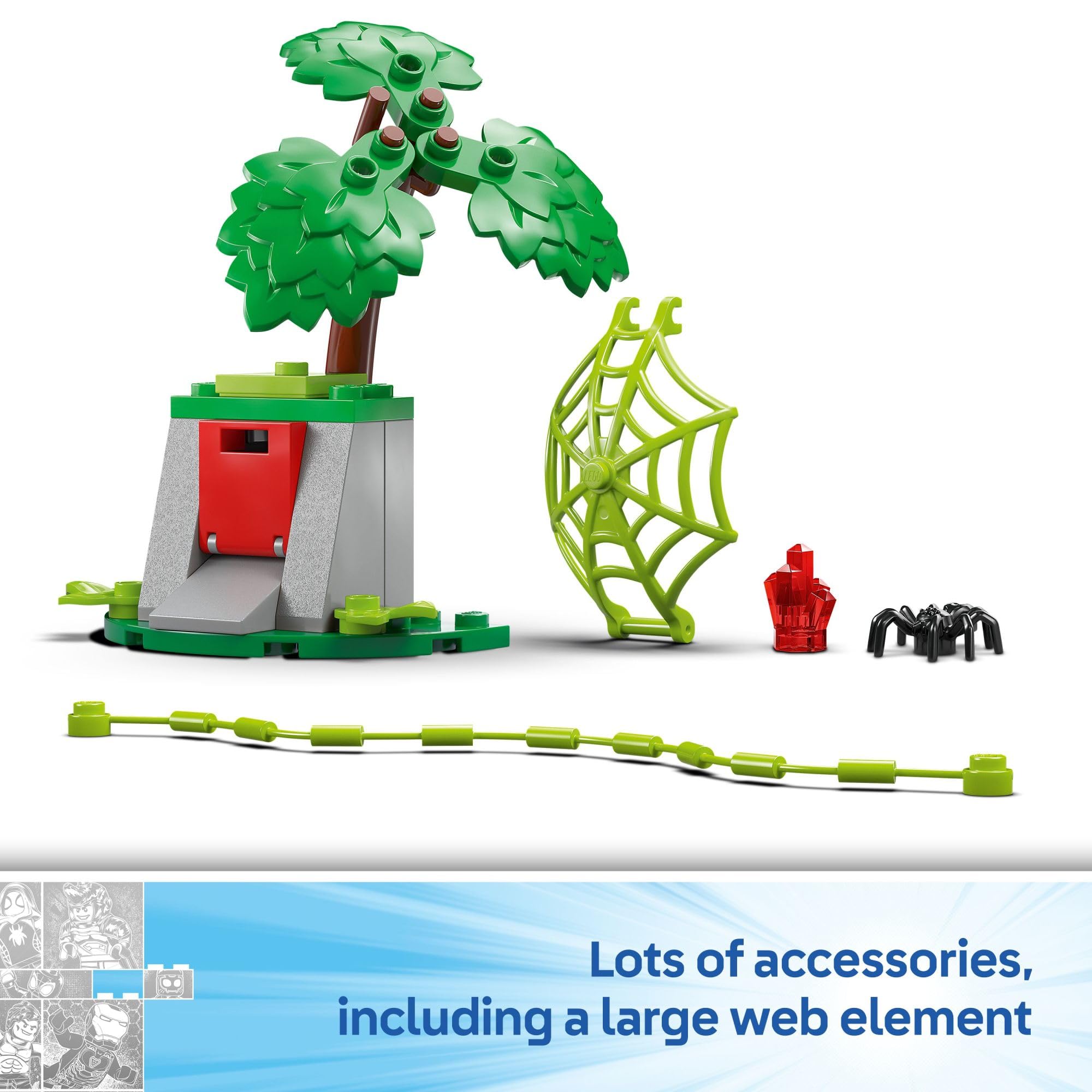 LEGO Marvel Spidey and His Amazing Friends Spin and Electro Dinosaur Vehicle Chase - Car and Motorcycle Preschool Building Toy for Kids, Boys and Girls, Ages 4+