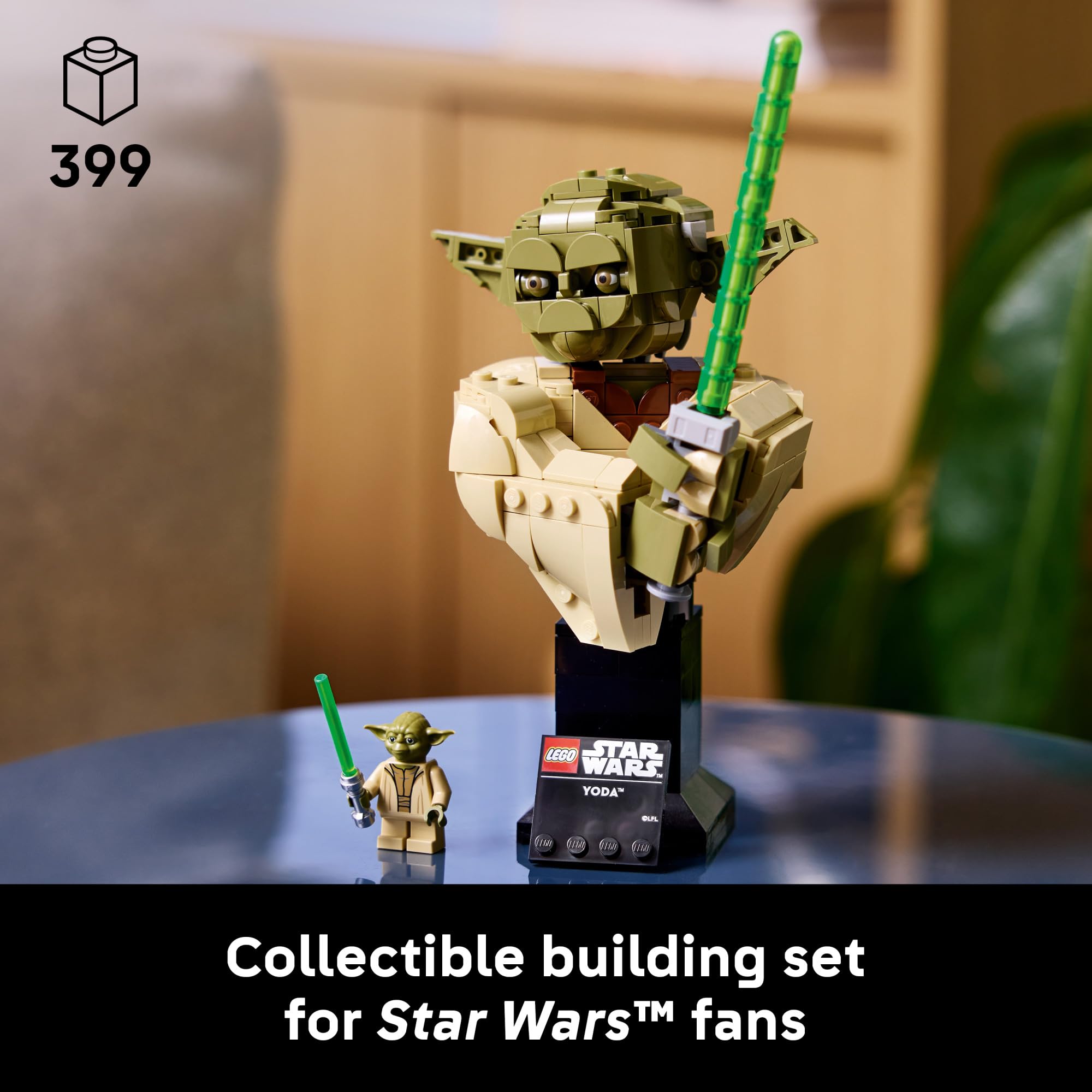 LEGO Star Wars: Attack of the Clones Yoda Bust with Lightsaber - Collectible Building Set for Adults, Ages 18+ - Star Wars Gift for Men & Women - Bedroom or Shelf Decor - 75438