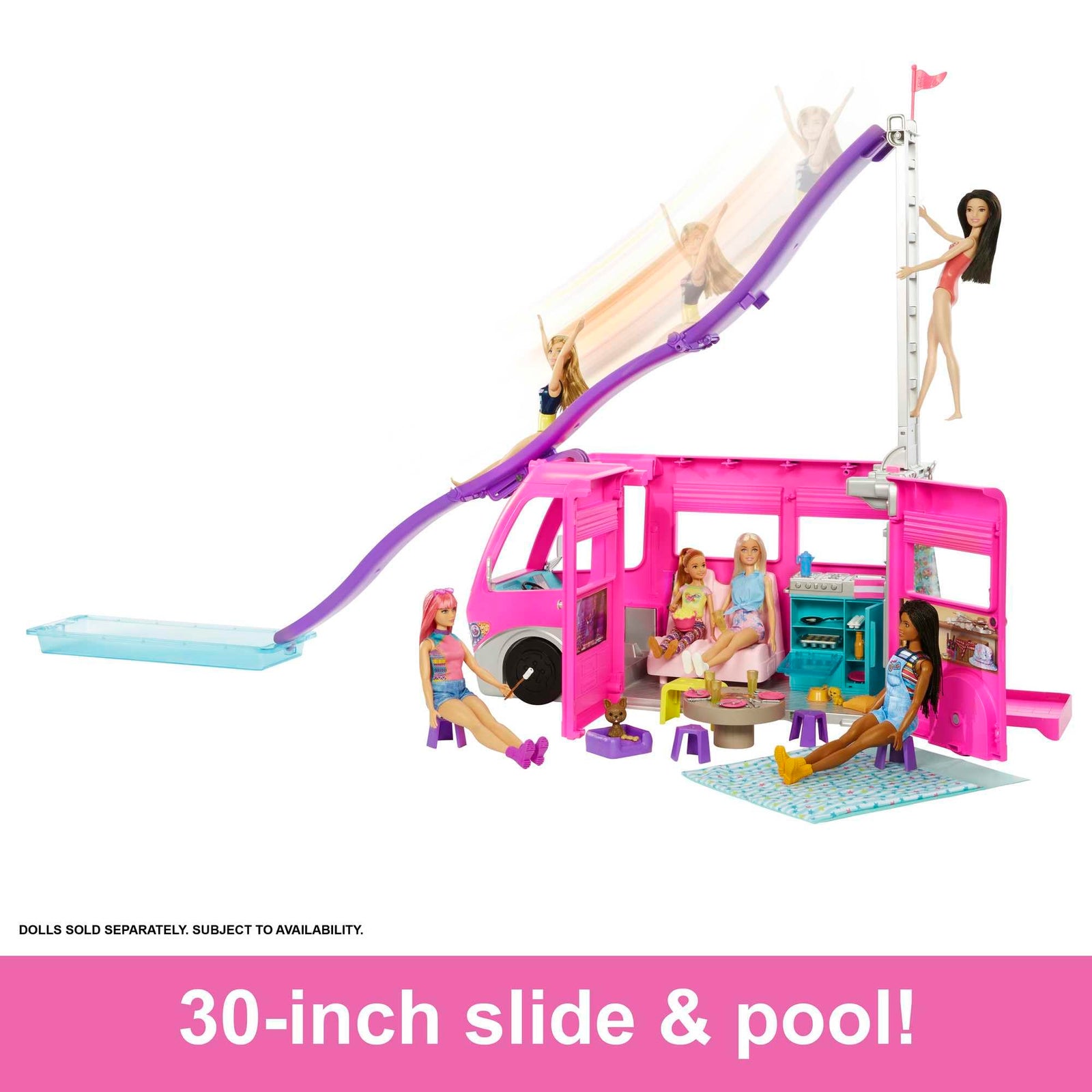 Barbie caravan with pool online