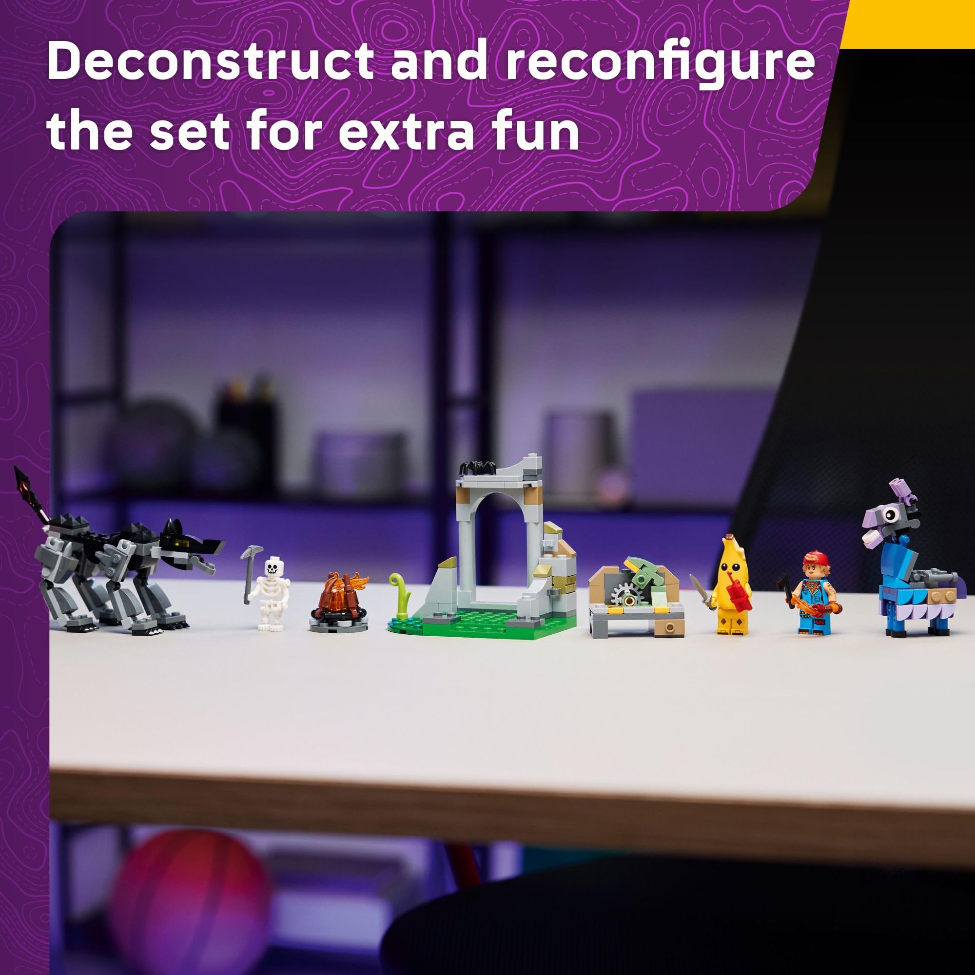 LEGO Fortnite Peely & Sparkplug’s Camp Kids Toy - Pretend Play and Video Game Building Set for Girls & Boys, Ages 7+ - Fortnight Toy Figures Peely, Sparkplug, & More