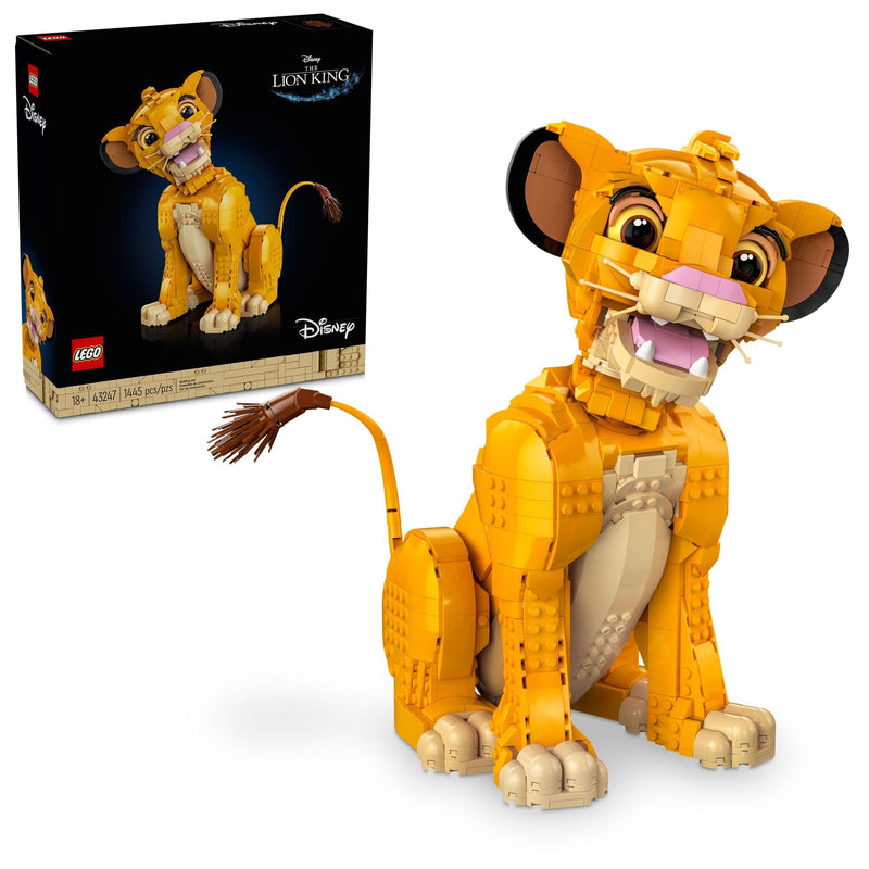 LEGO Disney Young Simba The Lion King Building Sets for Adults - Buildable Disney Figurine for Display, Ages 18+ - DIY Kits & Crafts for Fans of Movie - Collectible Disney Birthday Gift - 43247