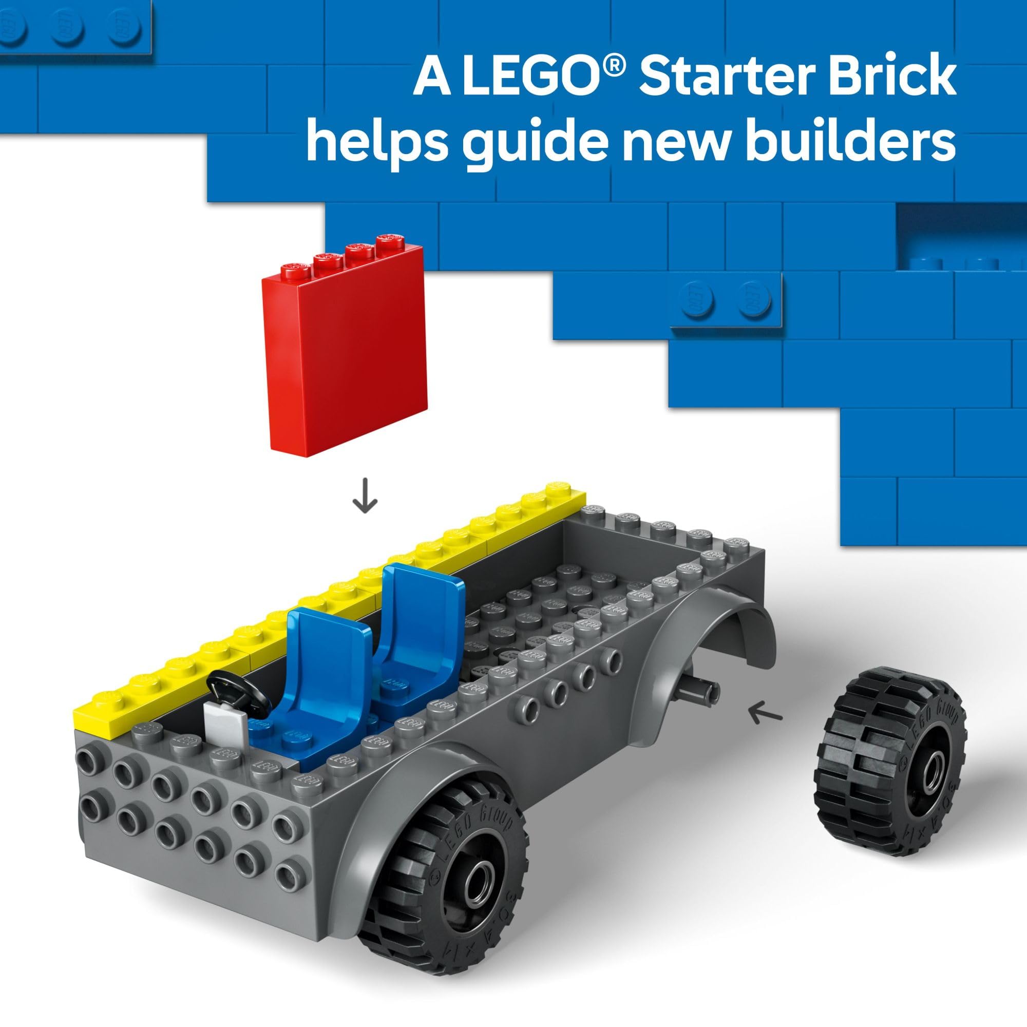 LEGO City Fire Ladder Truck Toddler Toy - Fire Truck Toy with 2 Firefighter Minifigures, Digital Guide for Boys and Girls, Ages 4+ - Learning, Educational Toy for Preschool