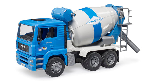 Bruder Man TGA Concrete and Cement Mixer, Realistic 1:16 Scale Construction Truck for Pretend Play