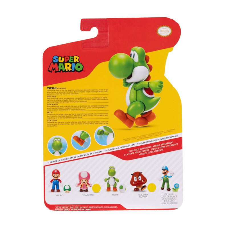 Super Mario 4" Action Figures Green Yoshi with Egg