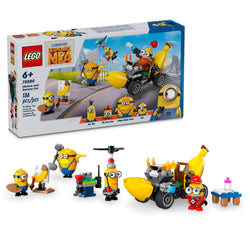 LEGO Despicable Me 4 Minions and Banana Car Toy Gift for Kids, Fun Illumination’s Despicable Me Toy Playset, Creative Building Minions Toy for Boys and Girls Aged 6 and Up, 75580