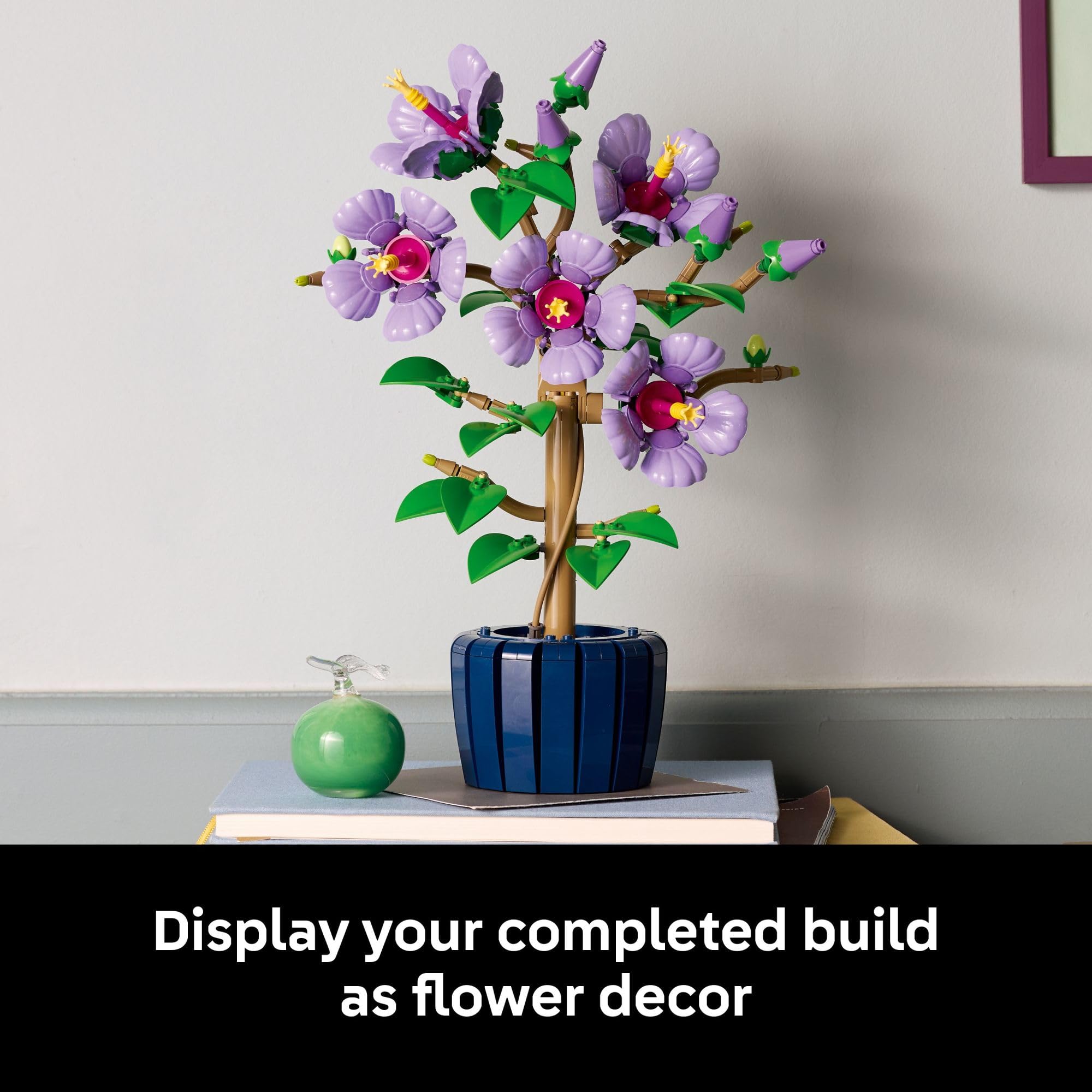 LEGO Botanicals Hibiscus Flower Building Set - Artificial Plant & Flower Building Blocks for Women & Men, Ages 18+
