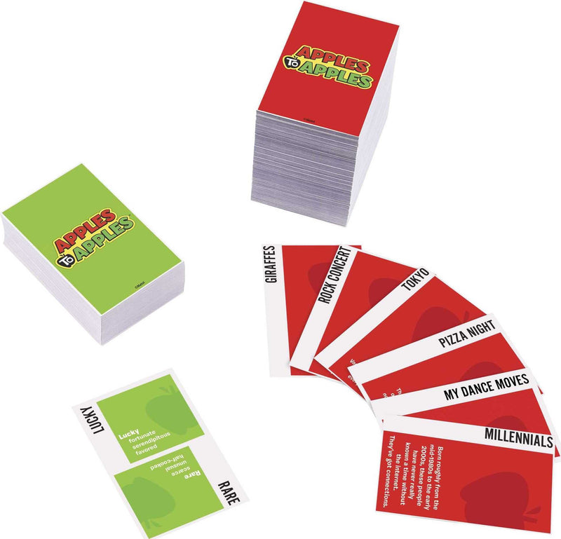 Mattel Games Apples to Apples Card Game, Family Game for Game Night with Family-Friendly Words to Make Crazy Combinations