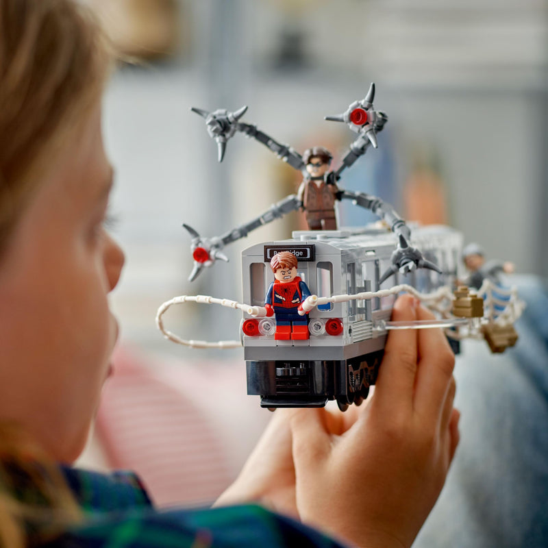 LEGO Marvel Spider-Man vs. Doc Ock Subway Train Scene - Action Figures Kids Toy - Spider-Man Building Toy for Boys & Girls, Ages 9+ - Marvel Collectible with 4 Minifigures