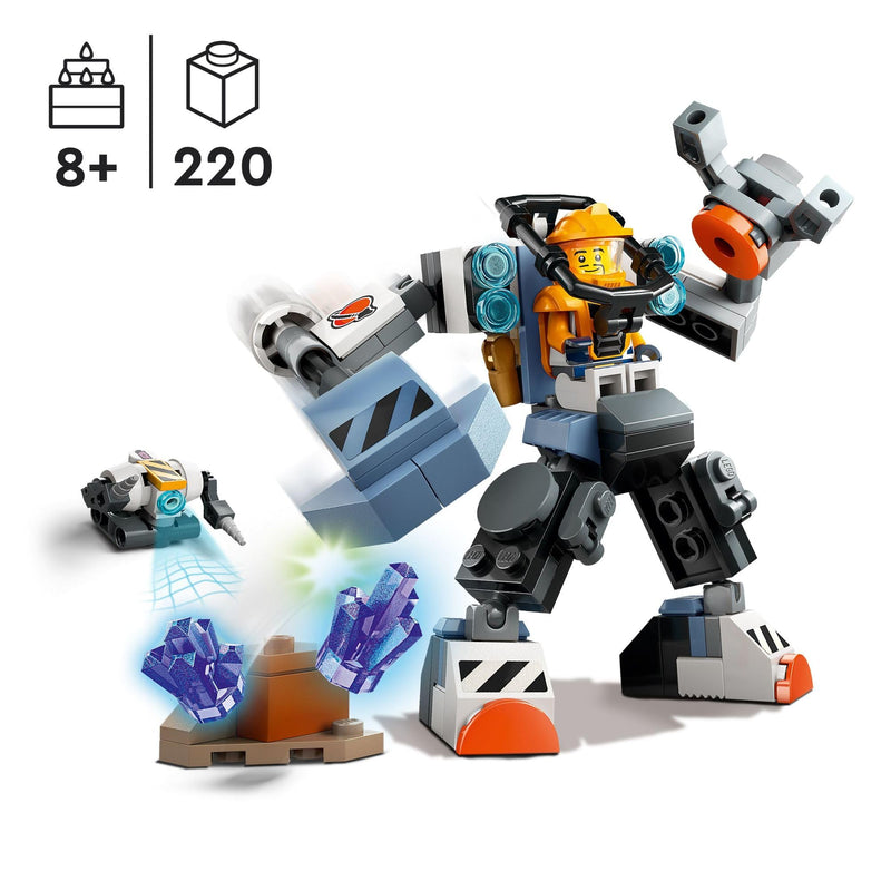 LEGO City Space Construction Mech Suit Building Set, Fun Space Toy for Kids Ages 6 and Up, Space Gift Idea for Boys and Girls Who Love Imaginative Play, includes Pilot Minifigure and Robot Toy, 60428