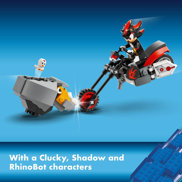 LEGO Sonic The Hedgehog Shadow The Hedgehog Escape Building Set, Motorcycle Toy, Video Game Character Figures, Sonic Toy for Kids, Gift for Gamers Ages 8 Plus, 76995