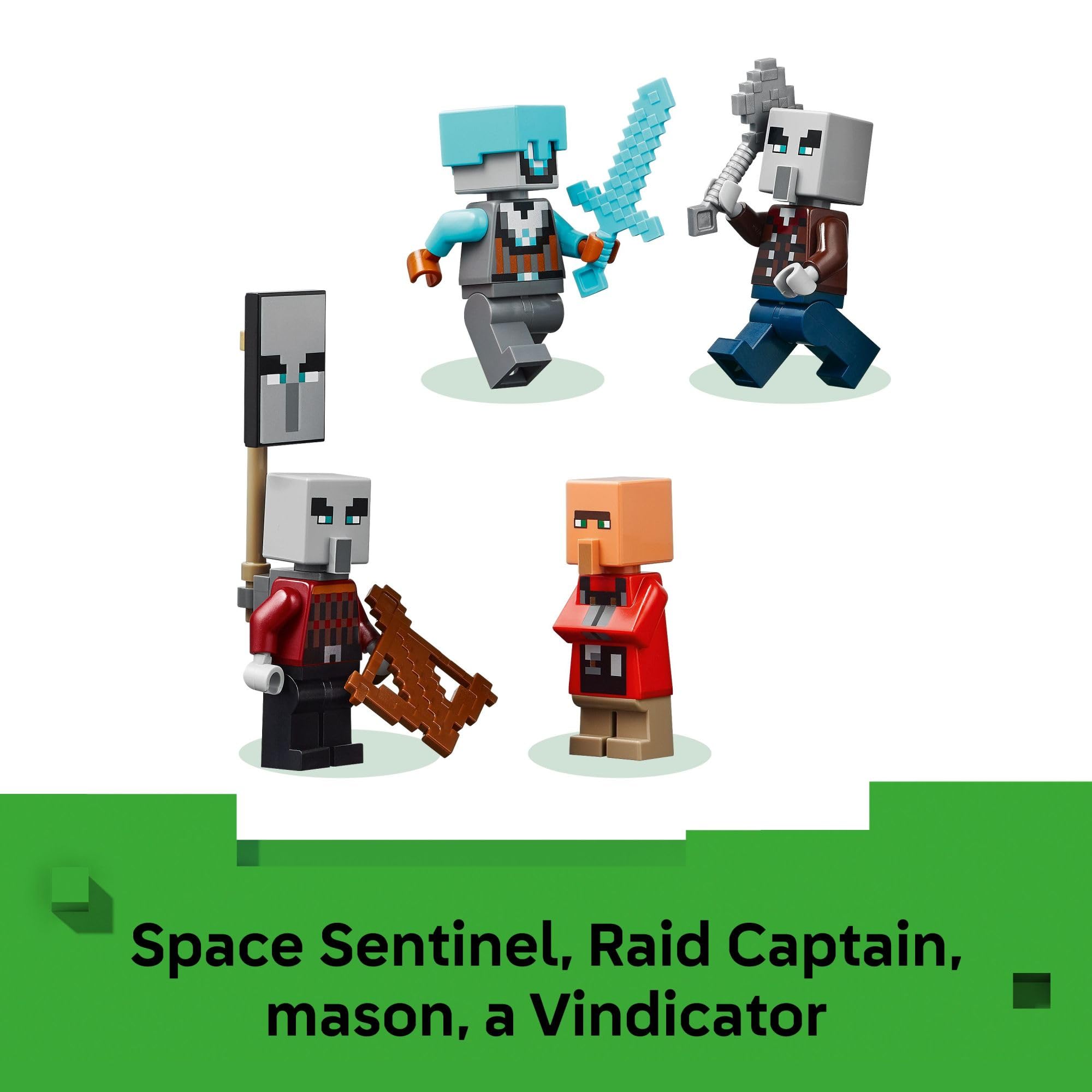 LEGO Minecraft The Pillager Outpost and Ravager Building Toy - Video Game Building Blocks for Kids, Boys & Girls, Ages 9+ - Includes Space Sentinel & 3 Minifigures