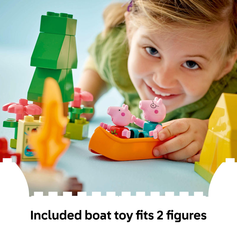 LEGO DUPLO Peppa Pig Camping Trip Toddler Learning Toy - Sensory Toy for Creative and Developmental Play - Fun Birthday Gift for Peppa Pig Fans, Kids, Girls, Boys, Ages 2+
