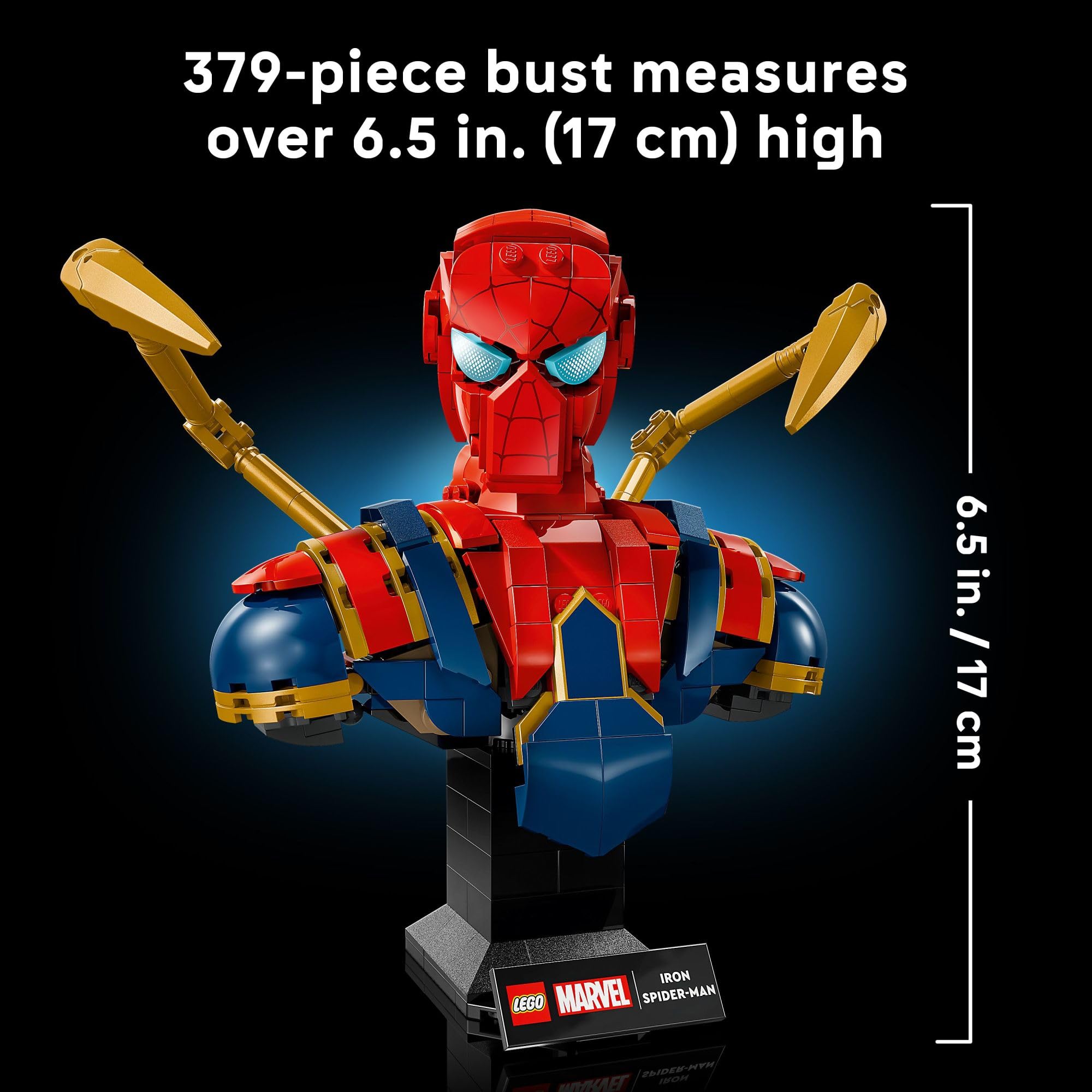 LEGO Marvel Iron Spider-Man Bust Collectible - Building Kit for Adults, Ages 18+ - Includes Iron Spider-Man Minifigure - Collectible Model for Super Hero Fans
