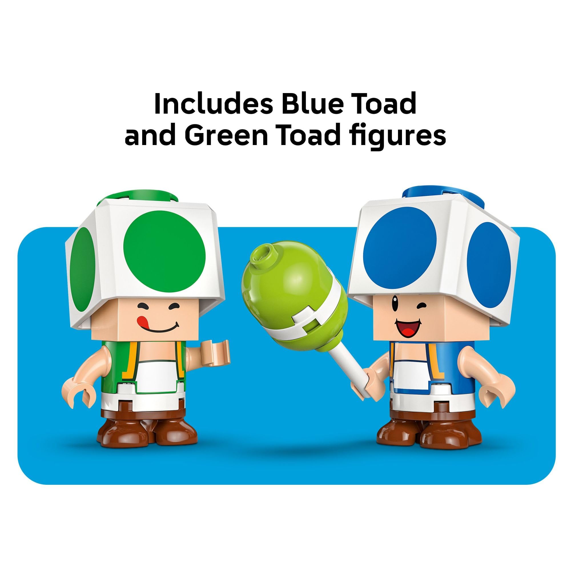 LEGO Super Mario Party at Toad’s House Building Toy  - Kids Building Blocks with Digital Action & 2 Toad Toy Figures - Gift Idea for Birthdays - 72041