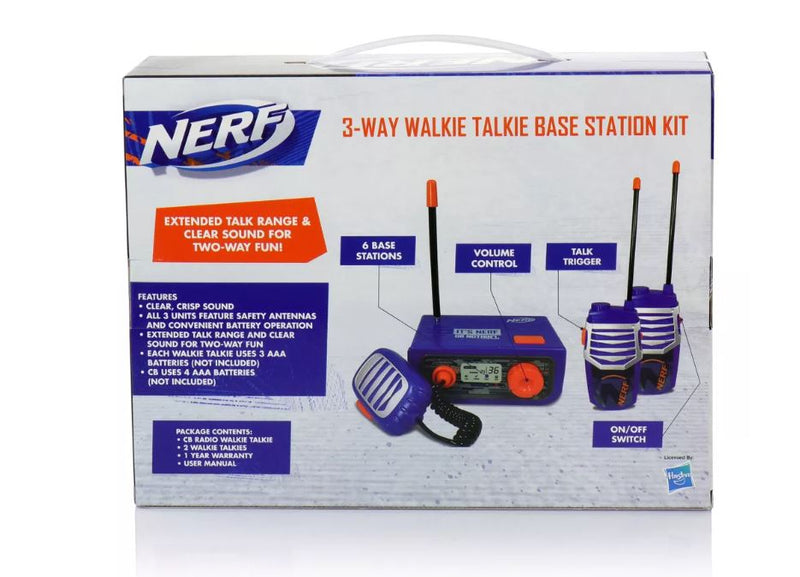 Nerf 3-Way Walkie Talkie Base Station Kit