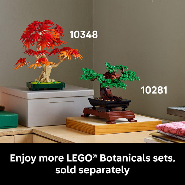 LEGO Botanicals Japanese Red Maple Bonsai Tree Building Kit for Adults 18+ - Unique Home Decor DIY for Room or Office