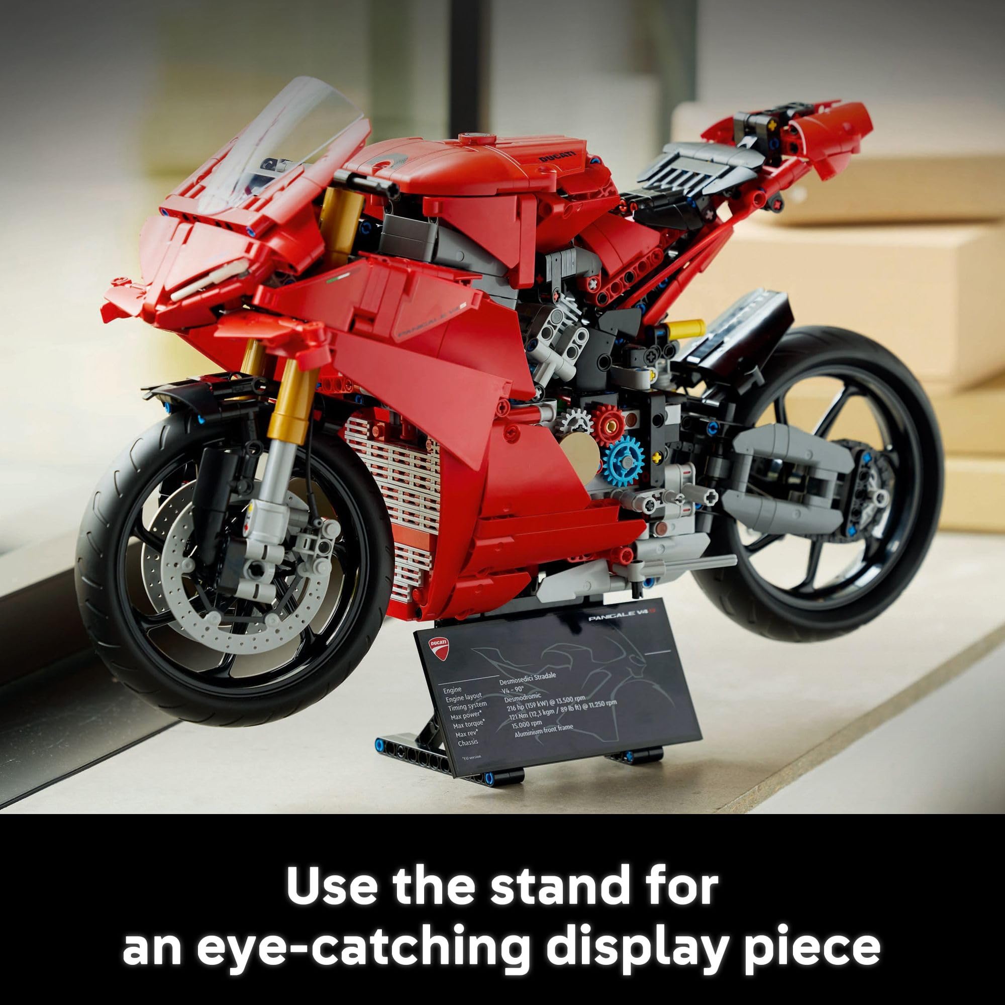LEGO Technic Ducati Panigale V4 S Motorcycle Toy - Building Set for Adults, Men & Women, Ages 18+