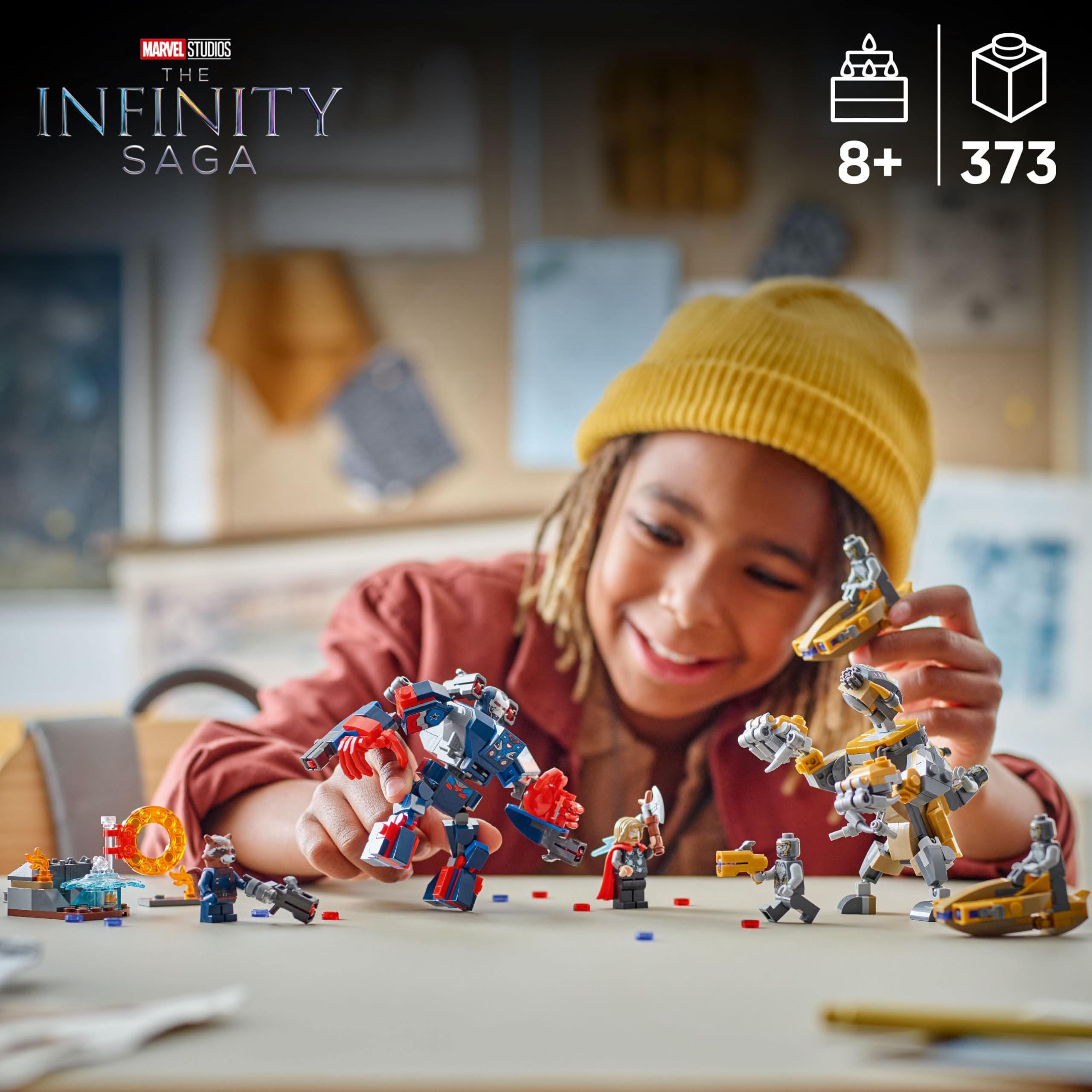LEGO Marvel Avengers: Endgame Thor vs. Chitauri Building Toy - Pretend Playset W/ 7 Toy Minifigures for Boys & Girls, Ages 8+ - Super Hero Building Blocks for Kids - Gift Idea for Birthdays - 76322