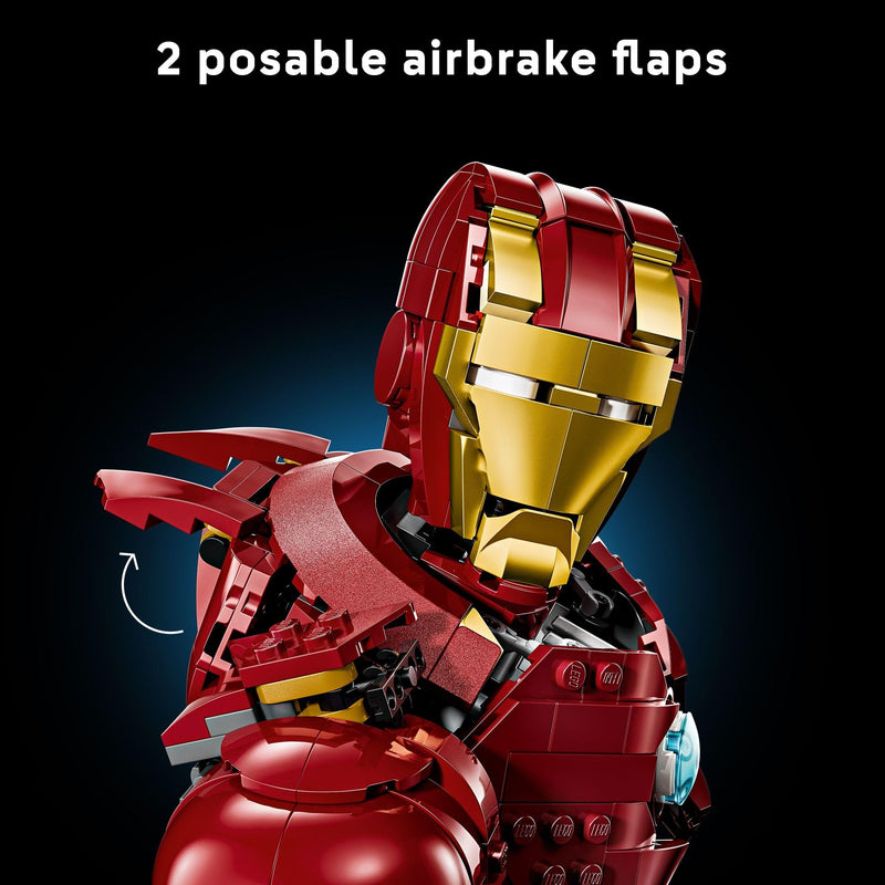 LEGO Marvel Iron Man MK4 Bust - Building Kit for Adults, Ages 18+ - Includes Iron Man Minifigure - Collectible Model for Super Hero Fans - Gift for Men and Women - 76327